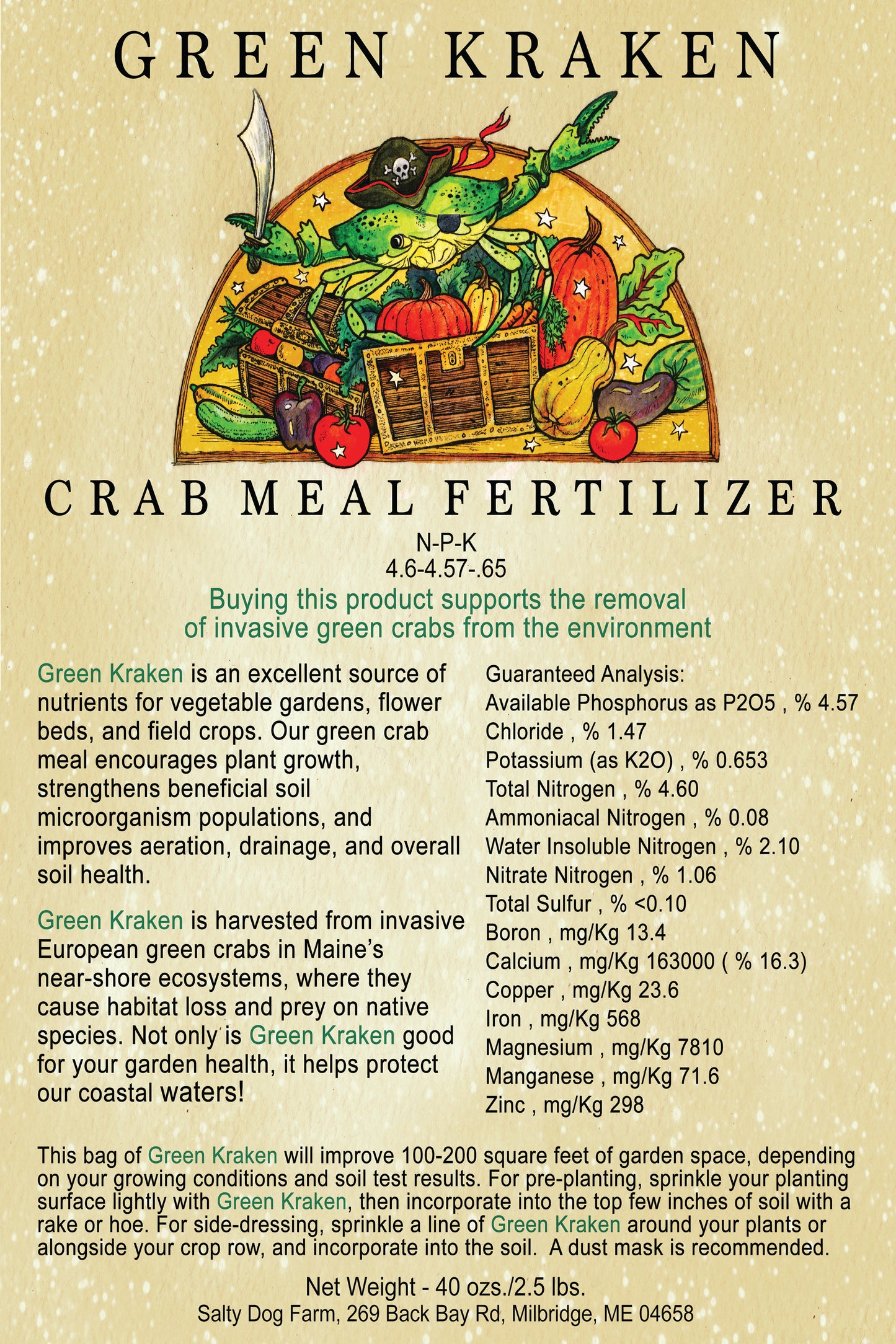 Green Kraken Crab Meal Fertilizer 5 lbs.