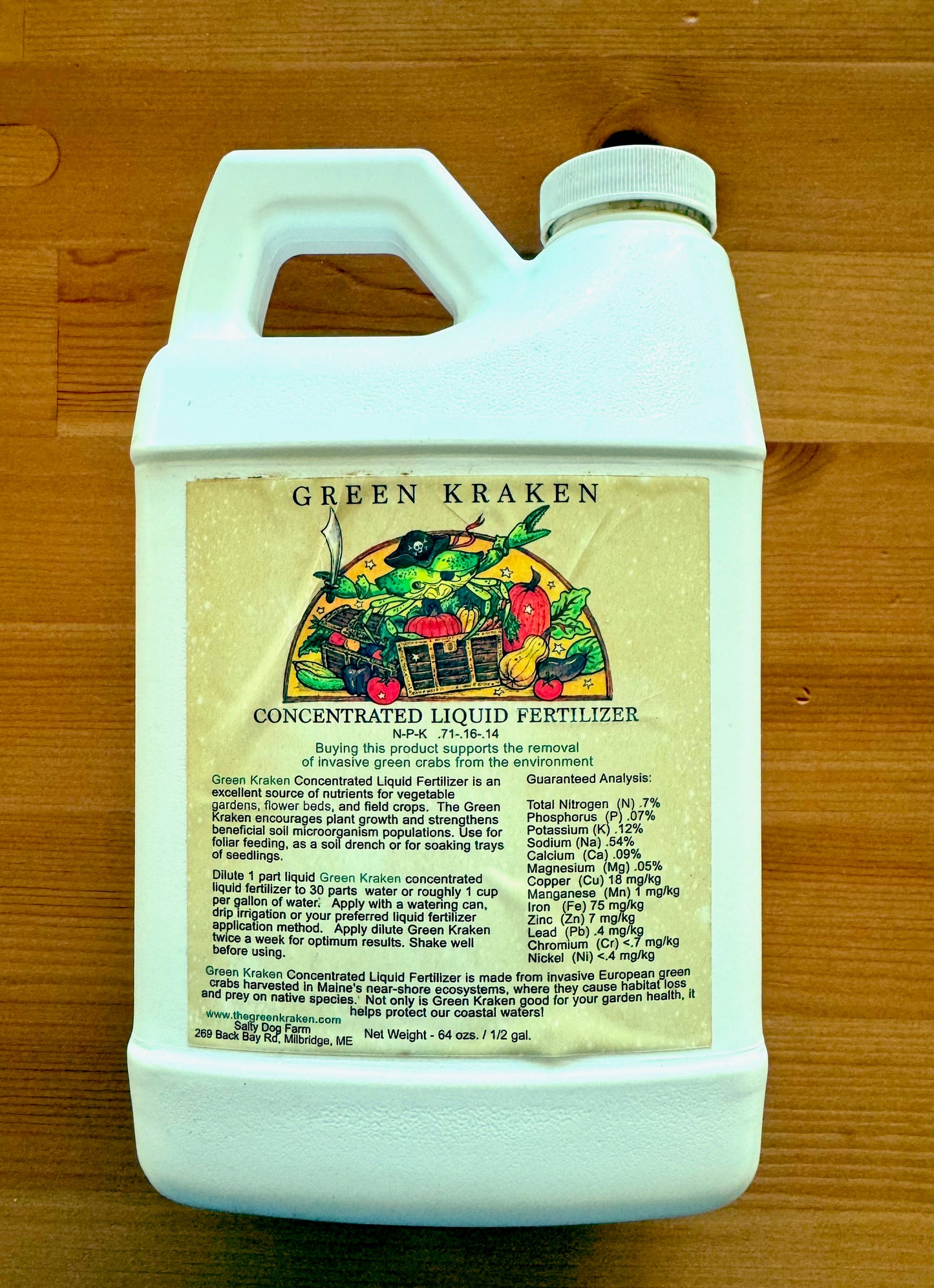Green Kraken Liquid Fertilizer Half Gallon